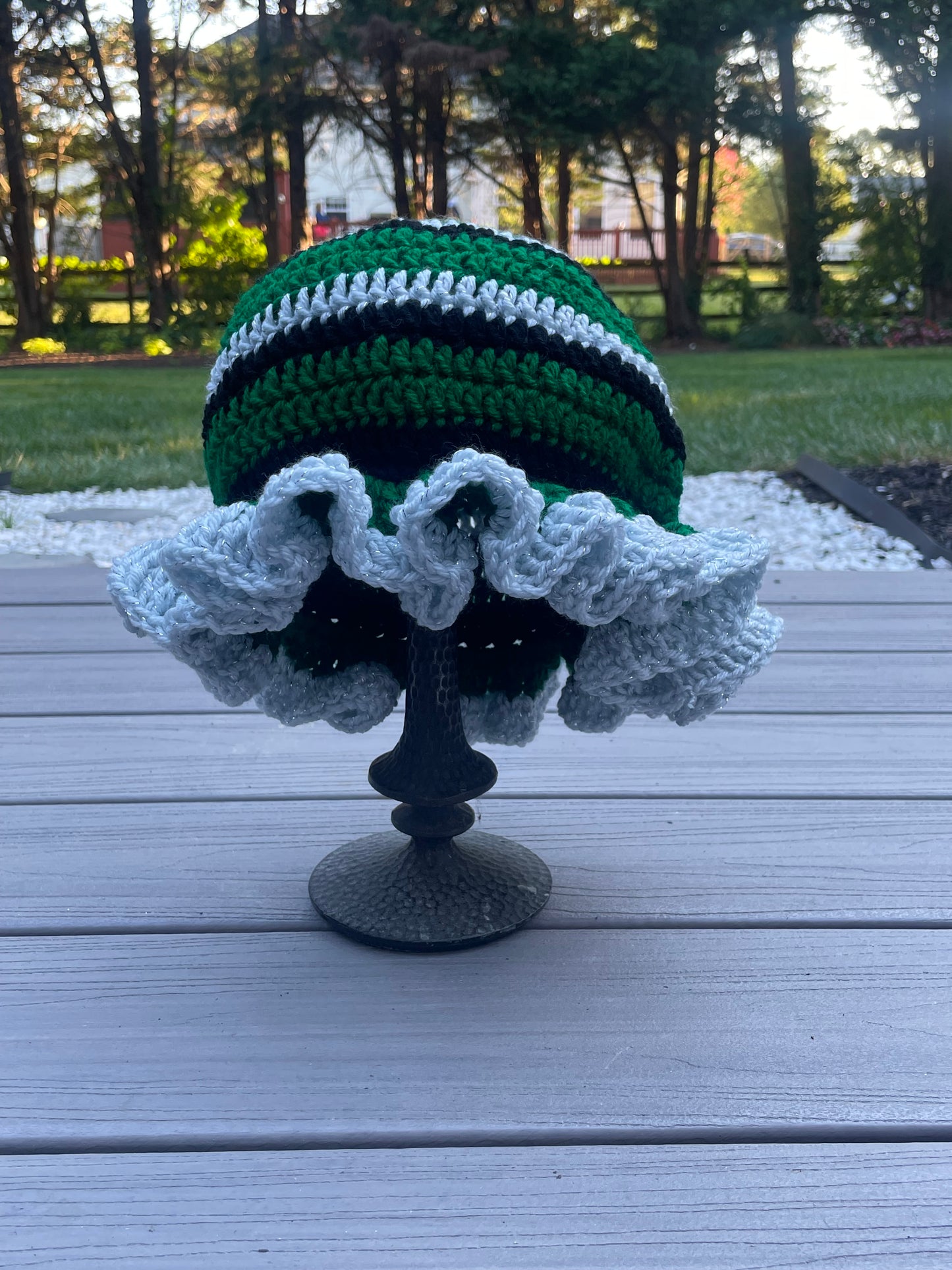 Crochet Ruffle Bucket Hat