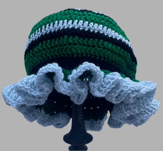 Crochet Ruffle Bucket Hat