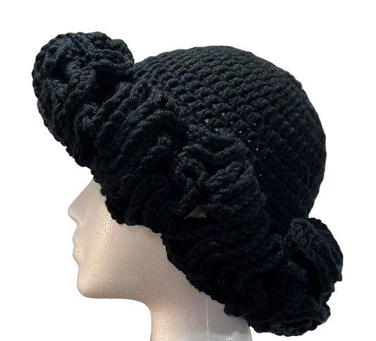 Crochet Ruffle Hat